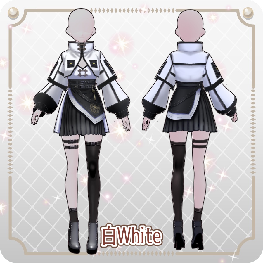 【VRoid Dress Set】ネオチャイナ スカート6色 Neo China Skirt (6 Colors)
