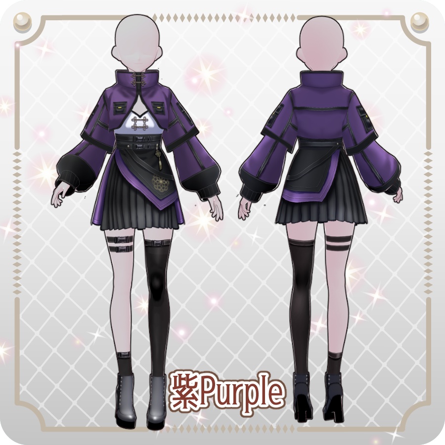 【VRoid Dress Set】ネオチャイナ スカート6色 Neo China Skirt (6 Colors)