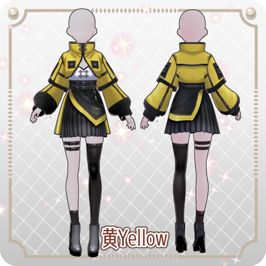 【VRoid Dress Set】ネオチャイナ スカート6色 Neo China Skirt (6 Colors)