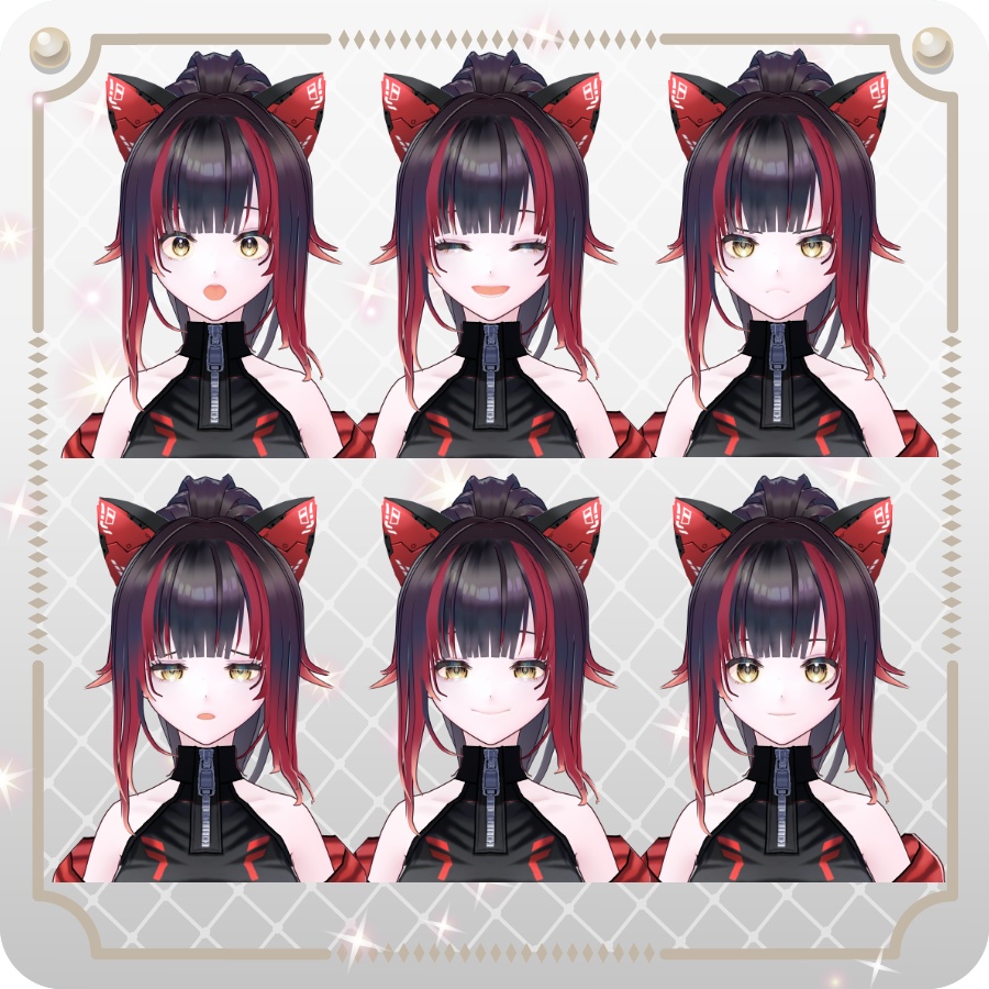 【vroidVRMキャラモデル】アイビィ(6色)Ivy (6 colors)