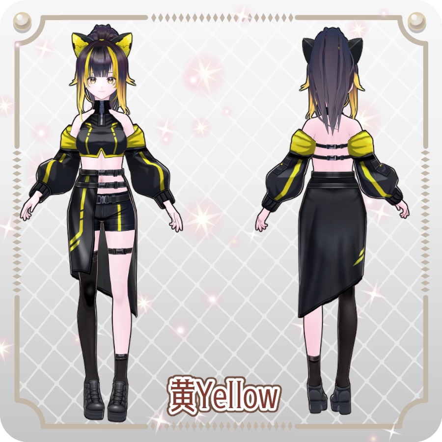 【vroidVRMキャラモデル】アイビィ(6色)Ivy (6 colors)