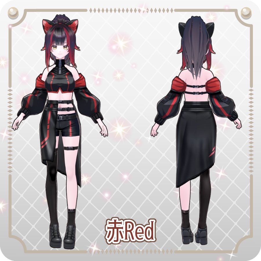 【vroidVRMキャラモデル】アイビィ(6色)Ivy (6 colors)