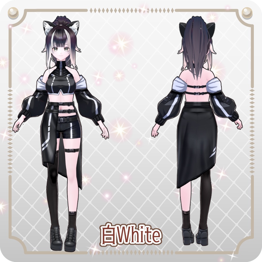【vroidVRMキャラモデル】アイビィ(6色)Ivy (6 colors)