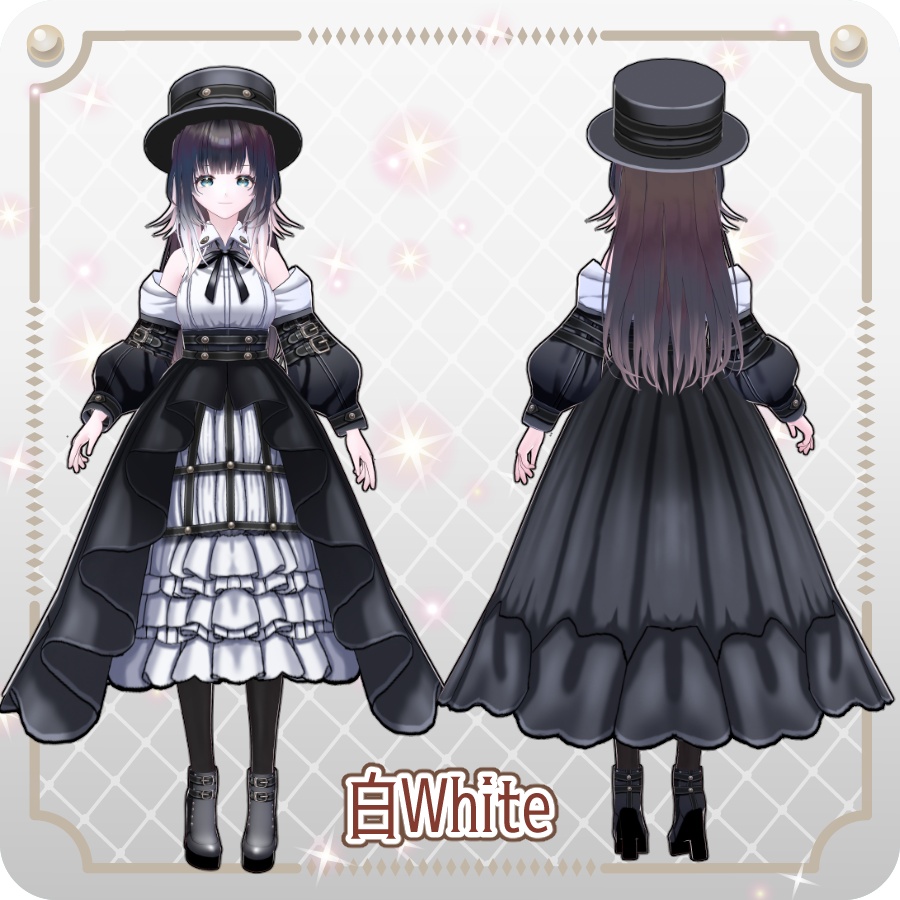 【vroidVRMキャラモデル】メイレル(6色)Meirel(6 colors)