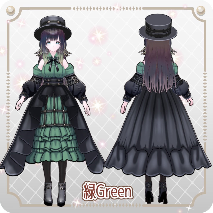 【vroidVRMキャラモデル】メイレル(6色)Meirel(6 colors)