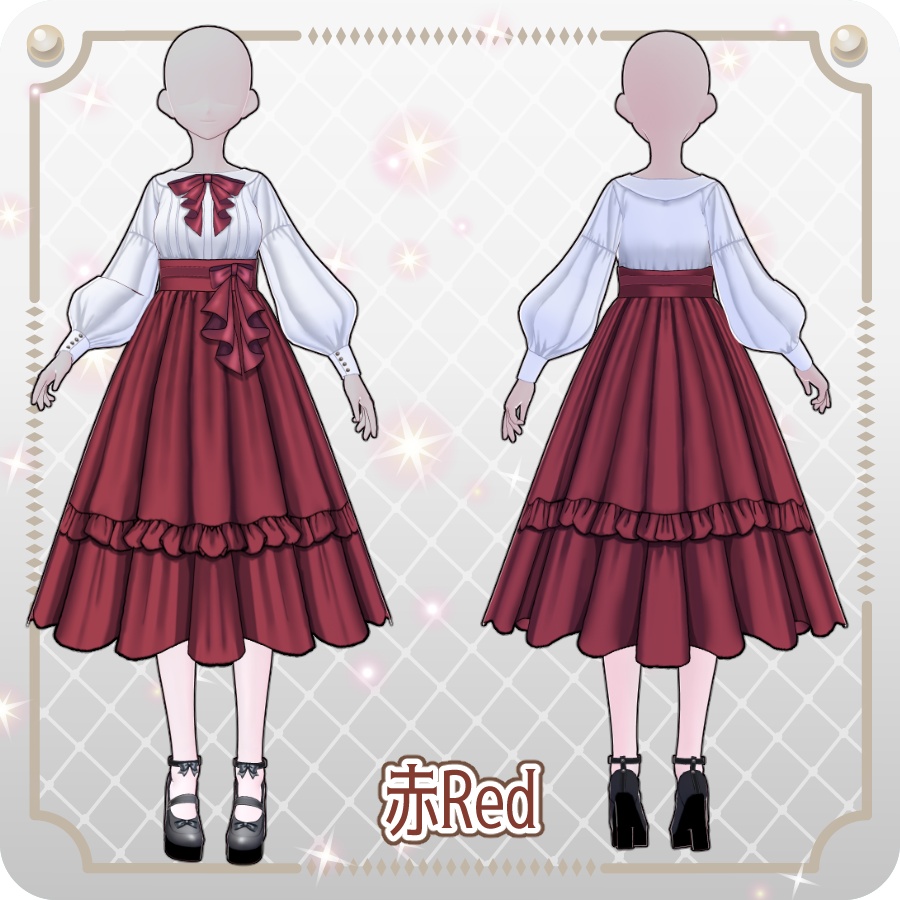 【VRoid Dress Set】クラシカルワンピース6色 Classic Dress in 6 Colors