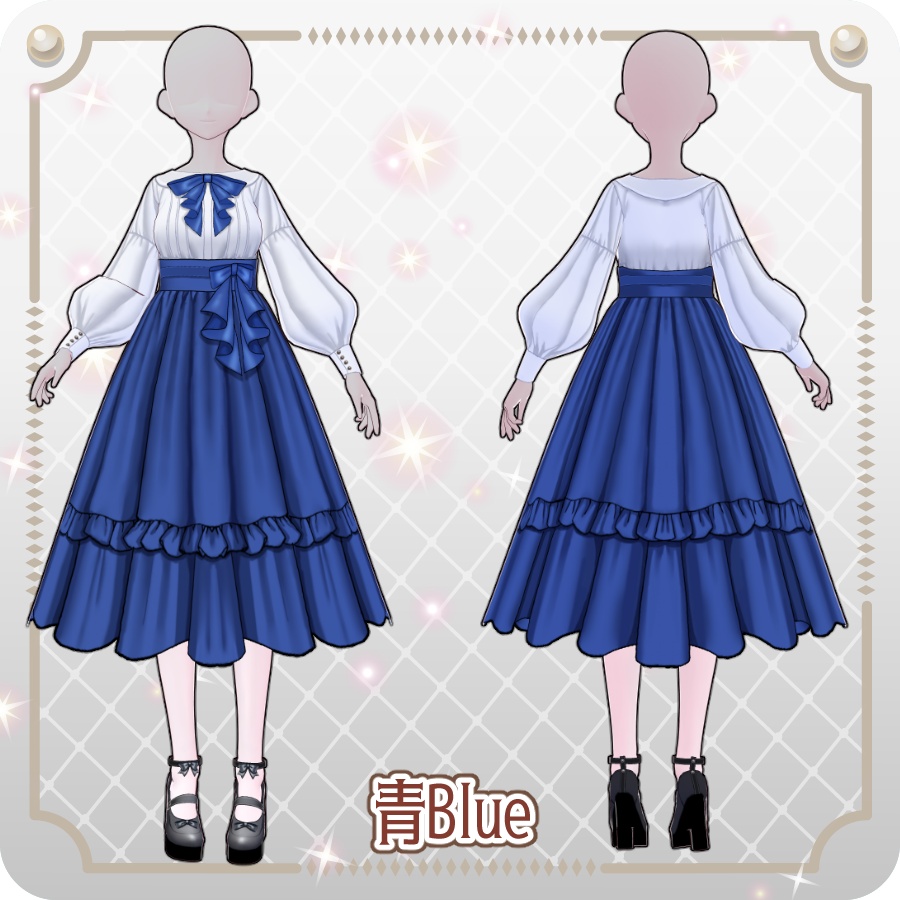 【VRoid Dress Set】クラシカルワンピース6色 Classic Dress in 6 Colors