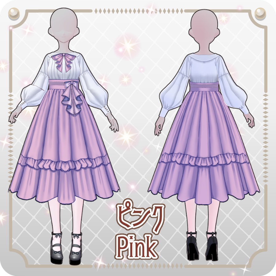 【VRoid Dress Set】クラシカルワンピース6色 Classic Dress in 6 Colors