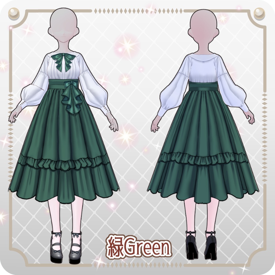 【VRoid Dress Set】クラシカルワンピース6色 Classic Dress in 6 Colors