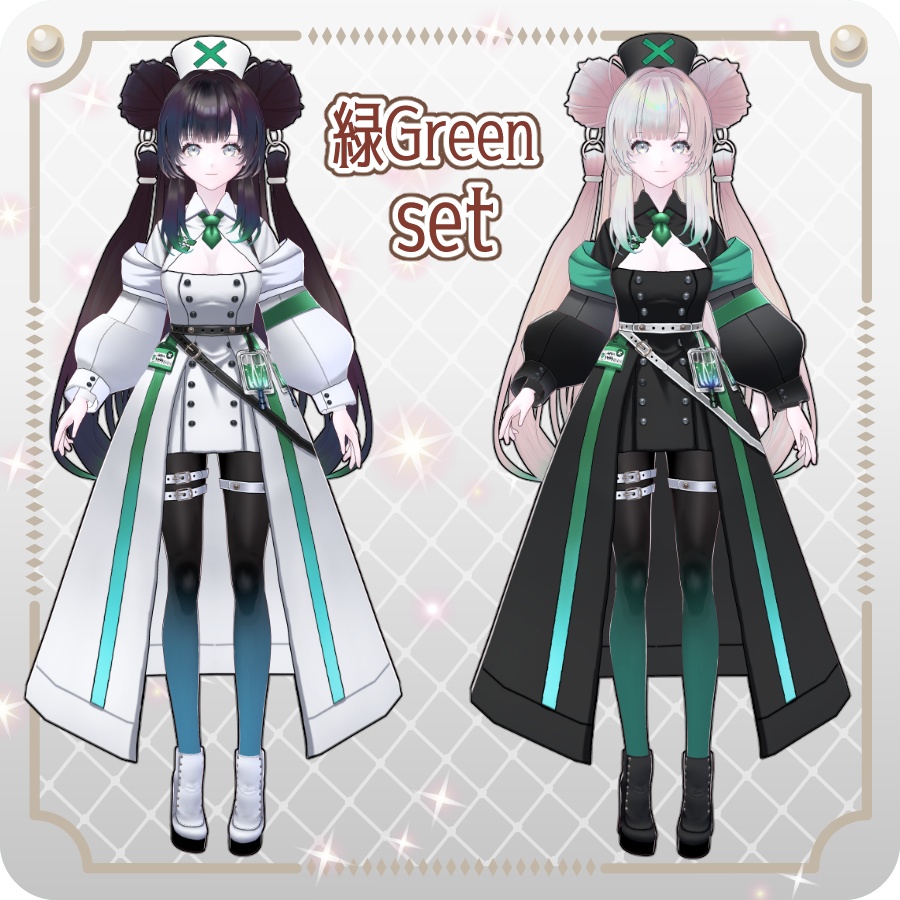 【vroidVRMキャラモデル】キュアナ(8色) Quiana (8 colors)