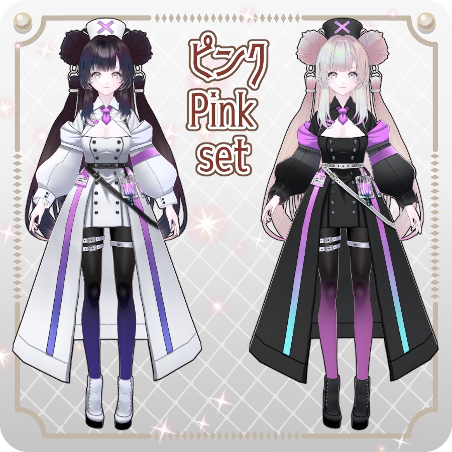 【vroidVRMキャラモデル】キュアナ(8色) Quiana (8 colors)