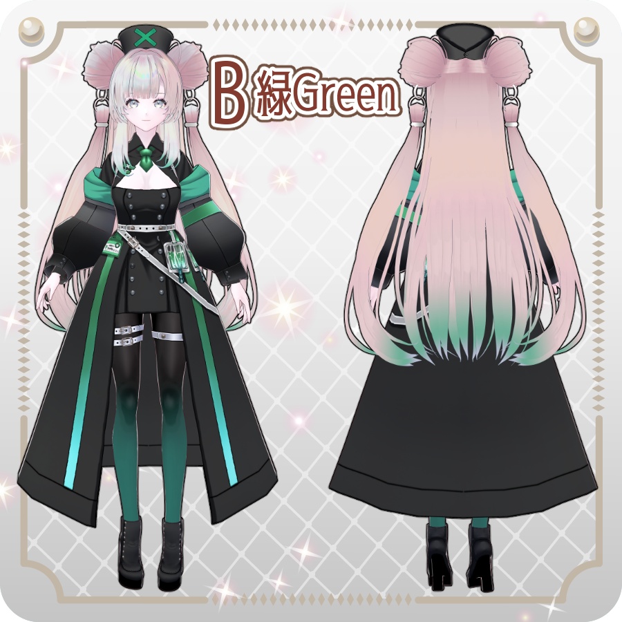 【vroidVRMキャラモデル】キュアナ(8色) Quiana (8 colors)