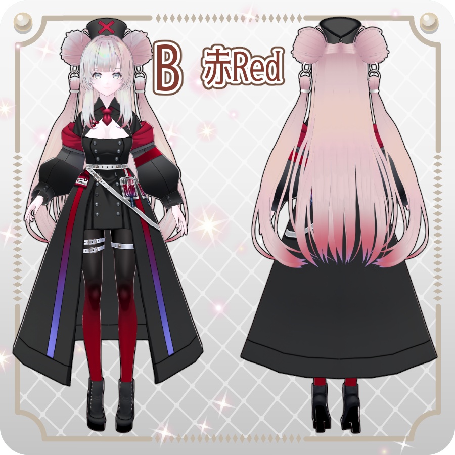 【vroidVRMキャラモデル】キュアナ(8色) Quiana (8 colors)