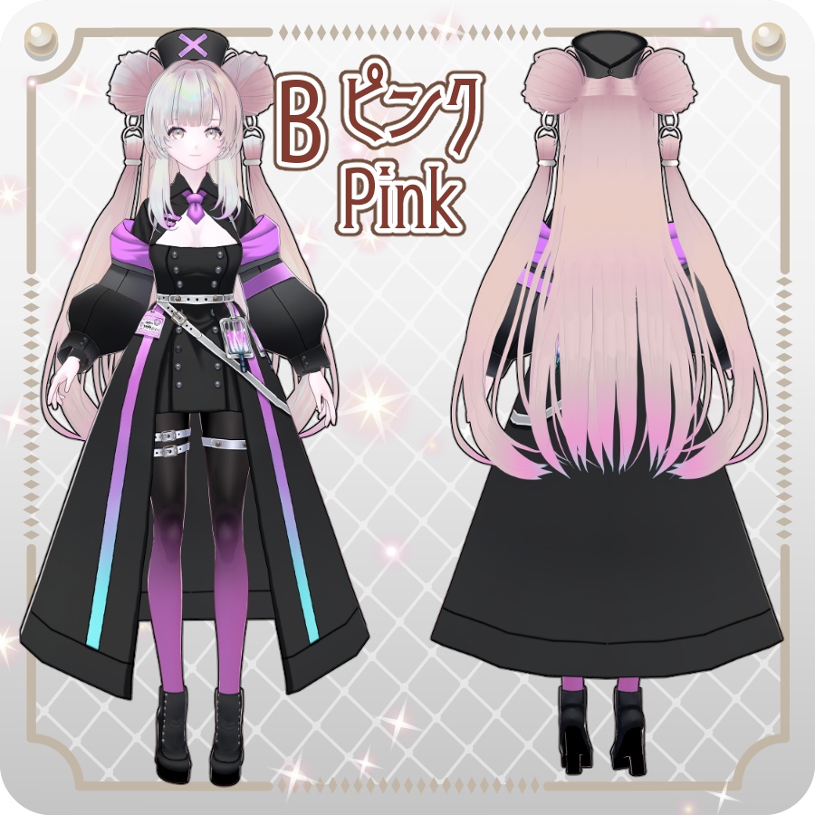 【vroidVRMキャラモデル】キュアナ(8色) Quiana (8 colors)