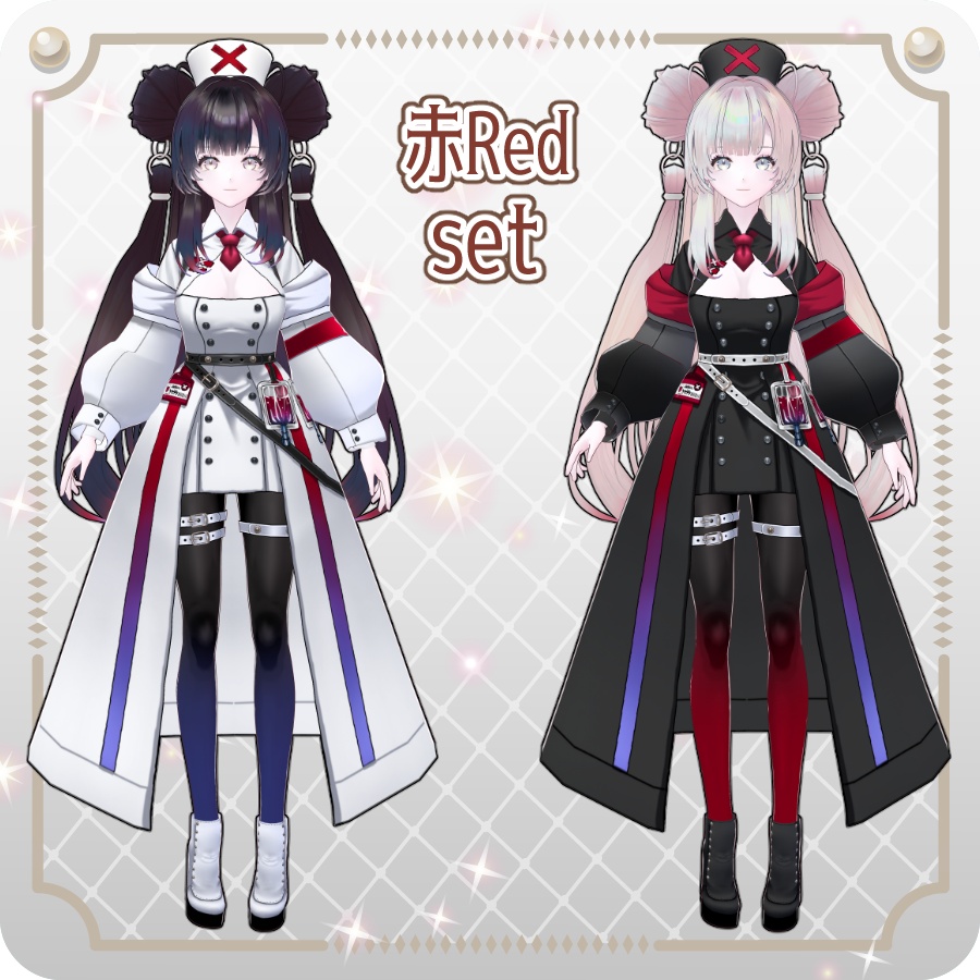 【vroidVRMキャラモデル】キュアナ(8色) Quiana (8 colors)