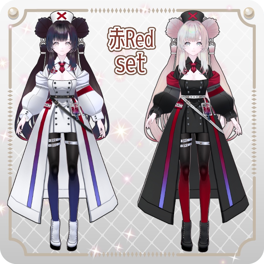 【vroidVRMキャラモデル】キュアナ(8色) Quiana (8 colors)