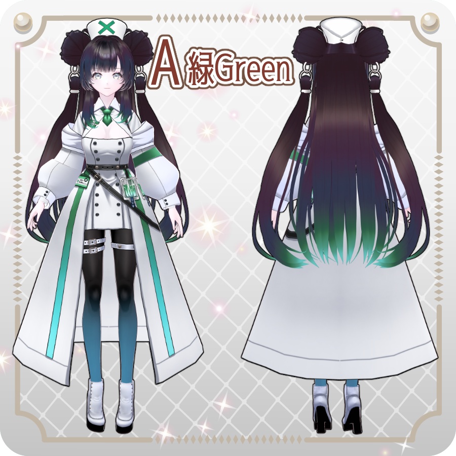 【vroidVRMキャラモデル】キュアナ(8色) Quiana (8 colors)
