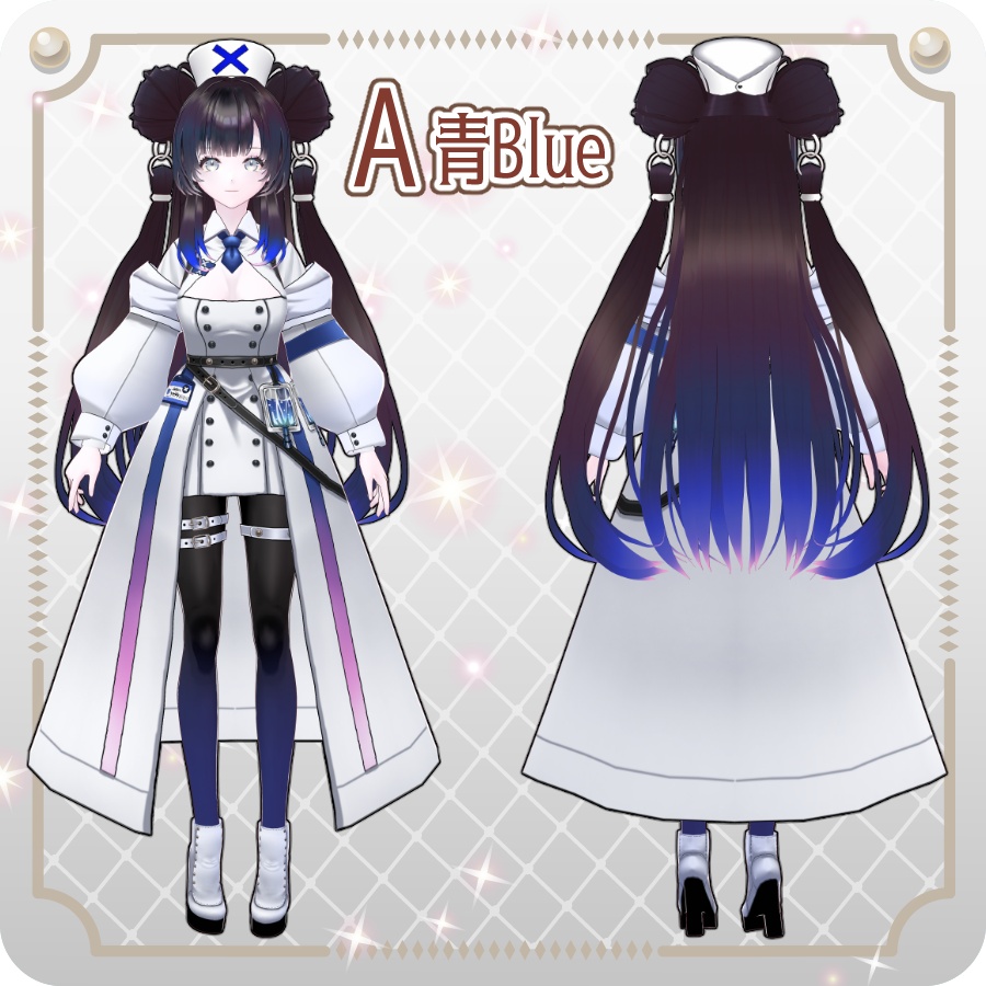 【vroidVRMキャラモデル】キュアナ(8色) Quiana (8 colors)