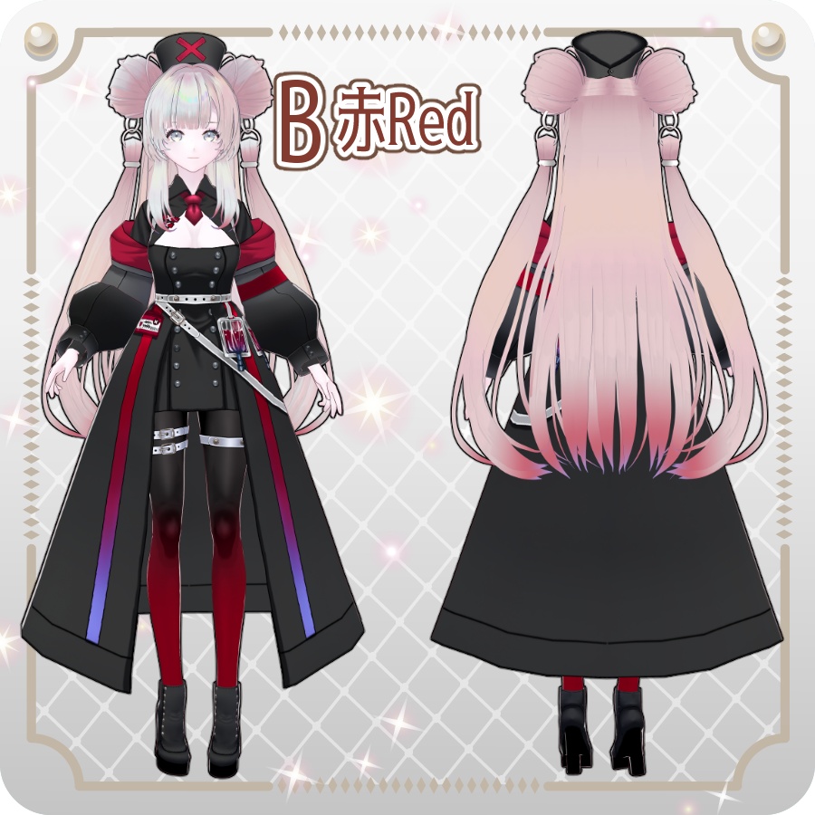 【vroidVRMキャラモデル】キュアナ(8色) Quiana (8 colors)
