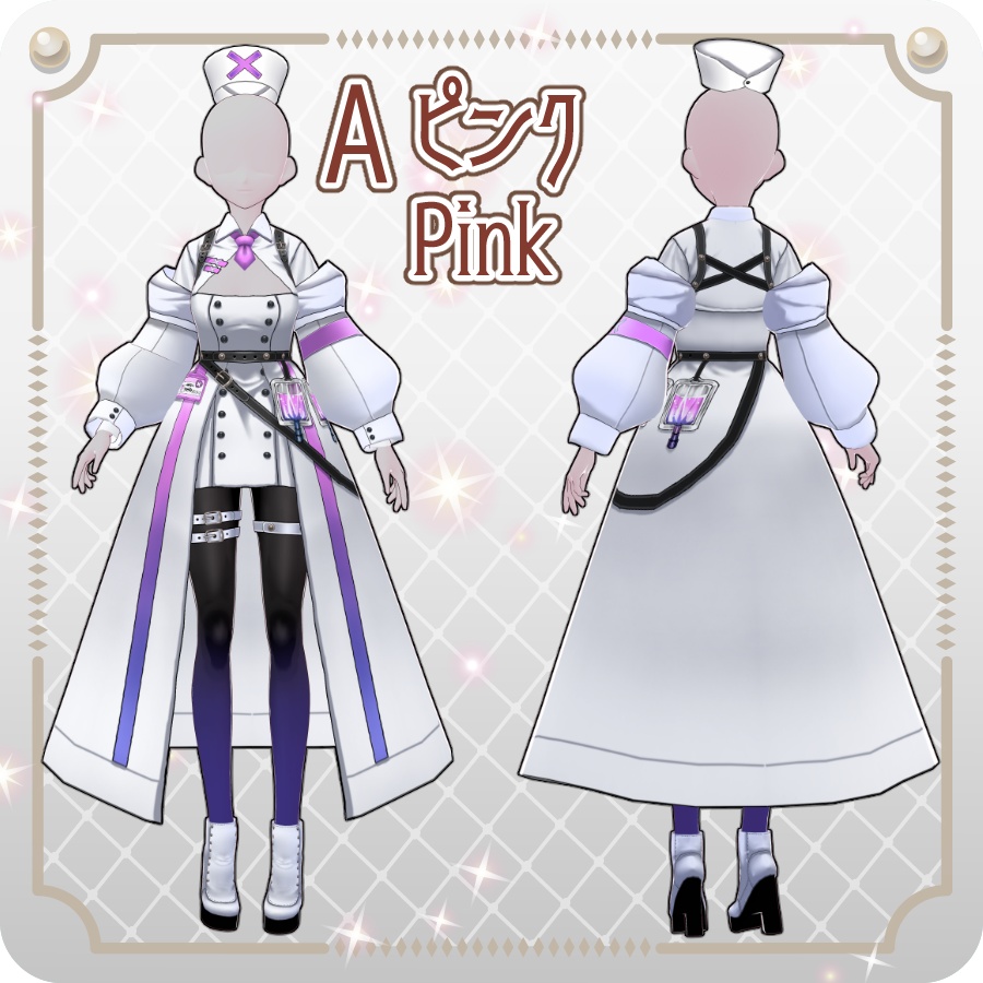 【VRoid Dress Set】タクティカルナース8色Tactical Nurse (8 Colors)