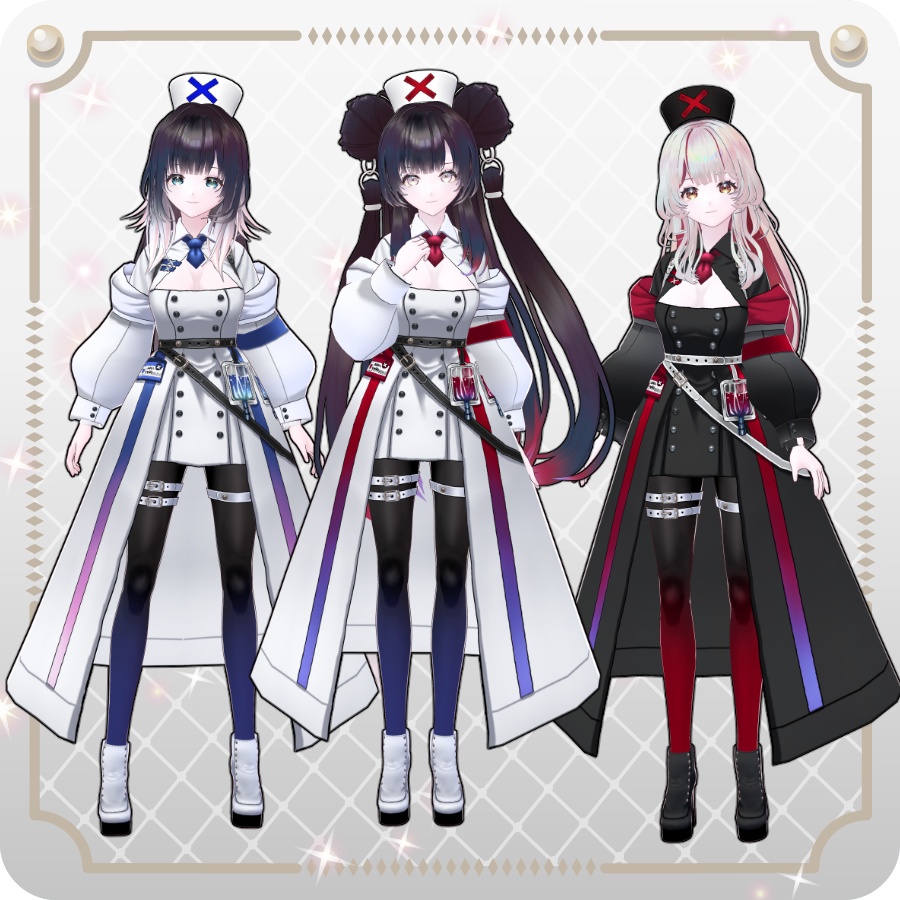 【VRoid Dress Set】タクティカルナース8色Tactical Nurse (8 Colors)