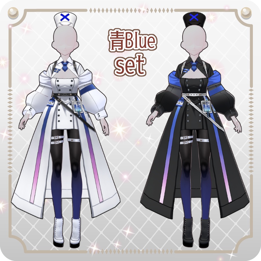 【VRoid Dress Set】タクティカルナース8色Tactical Nurse (8 Colors)
