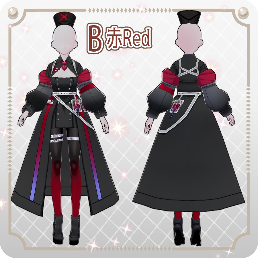【VRoid Dress Set】タクティカルナース8色Tactical Nurse (8 Colors)