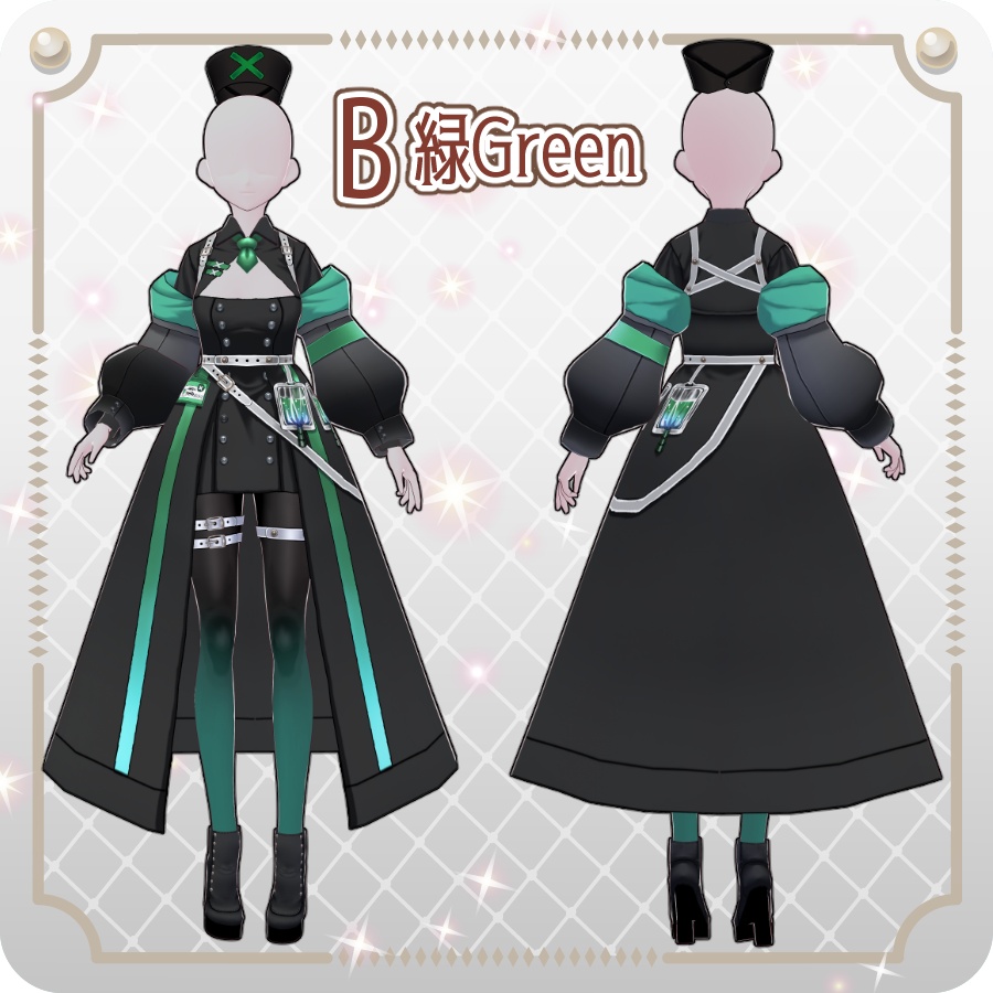 【VRoid Dress Set】タクティカルナース8色Tactical Nurse (8 Colors)
