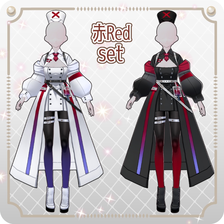 【VRoid Dress Set】タクティカルナース8色Tactical Nurse (8 Colors)