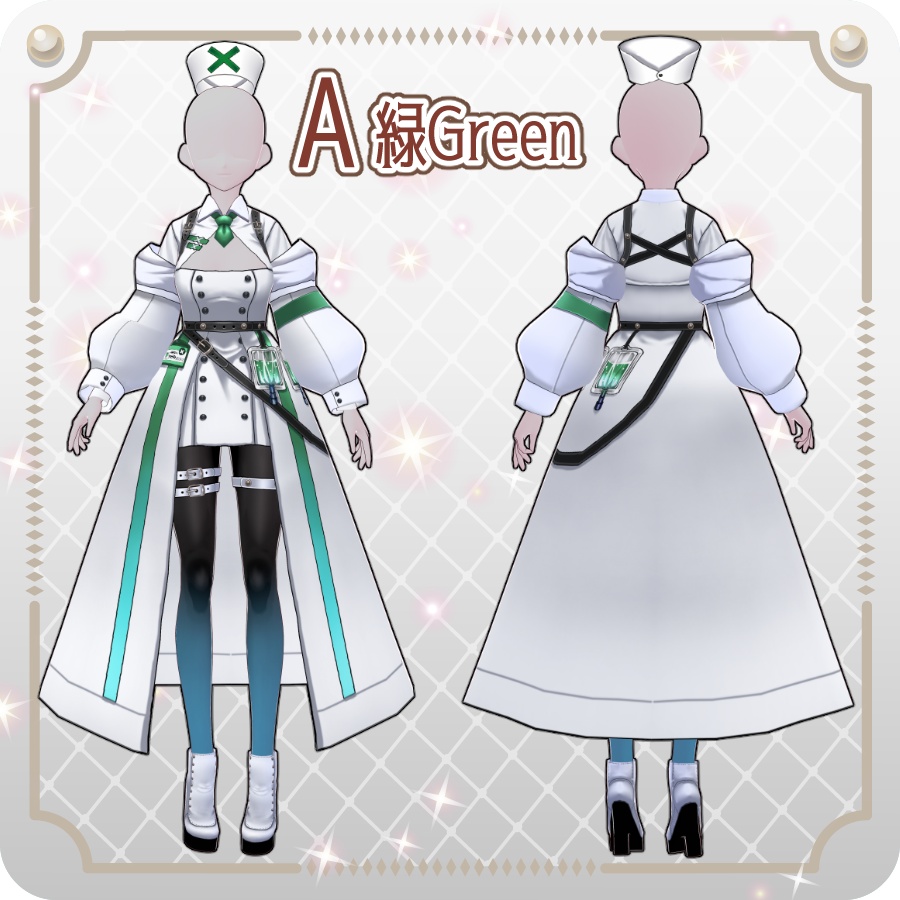 【VRoid Dress Set】タクティカルナース8色Tactical Nurse (8 Colors)