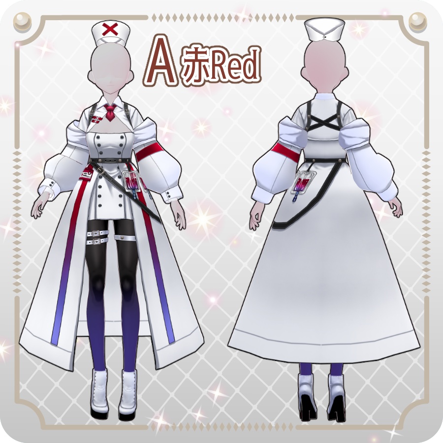 【VRoid Dress Set】タクティカルナース8色Tactical Nurse (8 Colors)