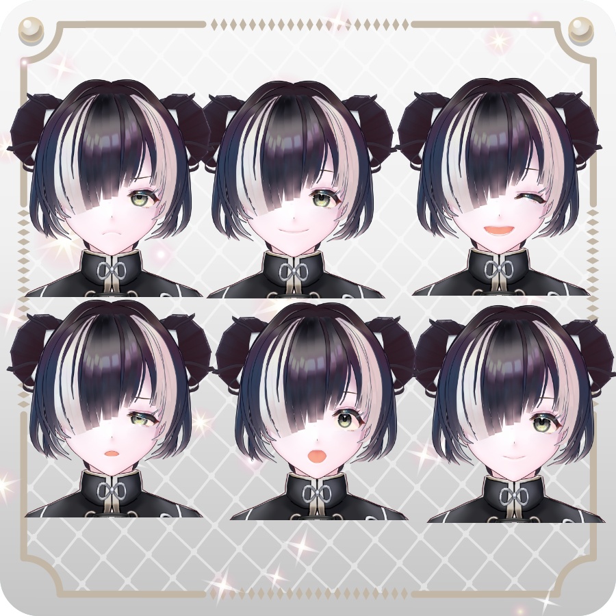 【vroidVRMキャラモデル】レイ(6色)Ray (6 colors)