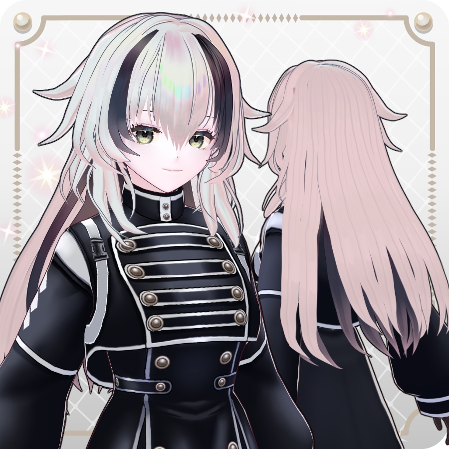 【VRoid hair preset】ふわふわロングヘア6色Fluffy Long Hair in 6 Colors