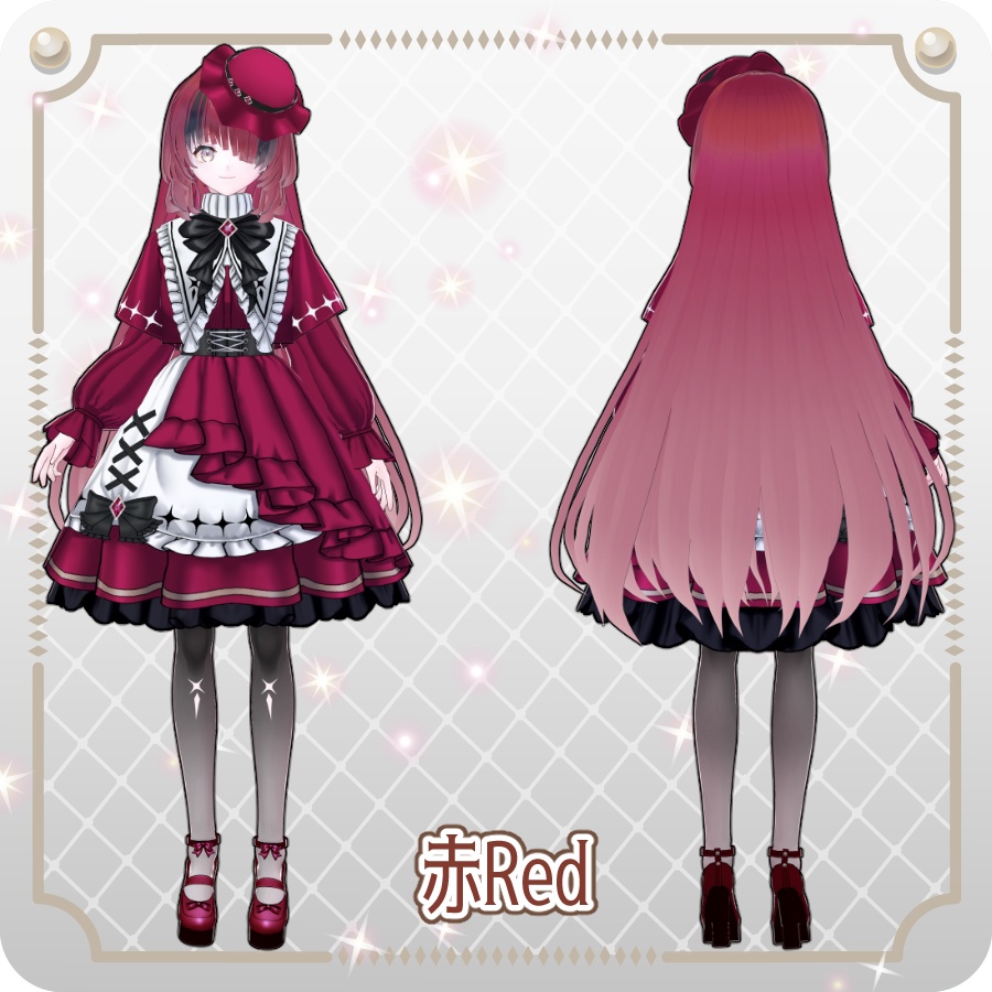【vroidVRMキャラモデル】ローズ(6色)Rose (6 colors)