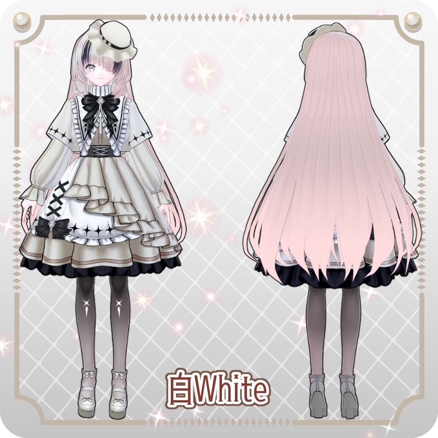 【vroidVRMキャラモデル】ローズ(6色)Rose (6 colors)