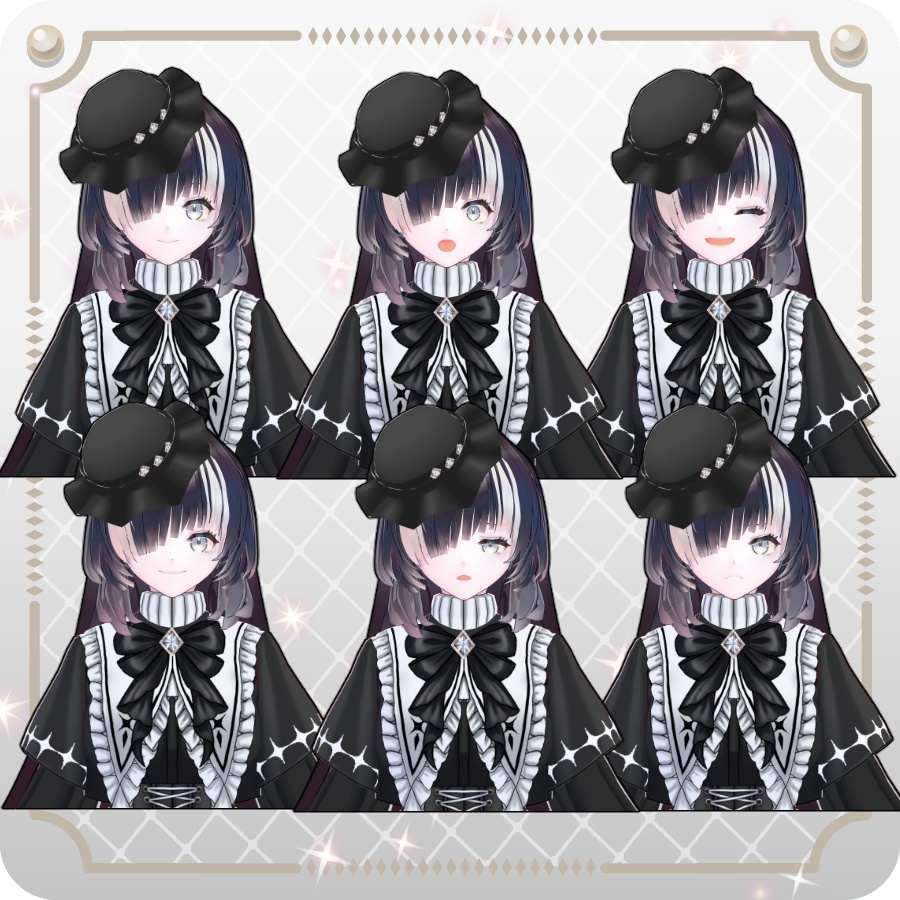 【vroidVRMキャラモデル】ローズ(6色)Rose (6 colors)