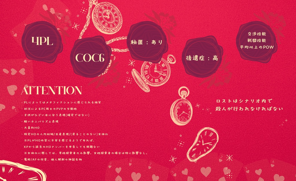 【クトゥルフ神話TRPG6版】御伽噺は君がいないと始まらない【SPLL:E188419】