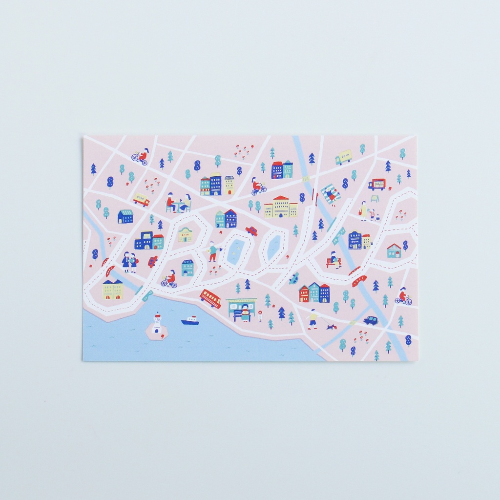 絵さがしポストカード「本の街」