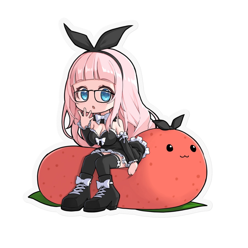 【 銀鏡ちむ 】③ちむめん隊おすわりステッカー