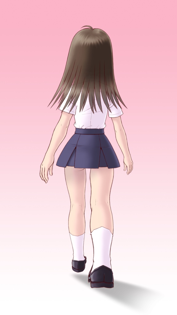 えもふりウォーク（背面向き）用テンプレート