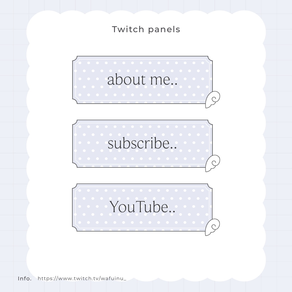 【3色展開】〈Twitch〉バナー/パネル~ふわふわおんなのこ~