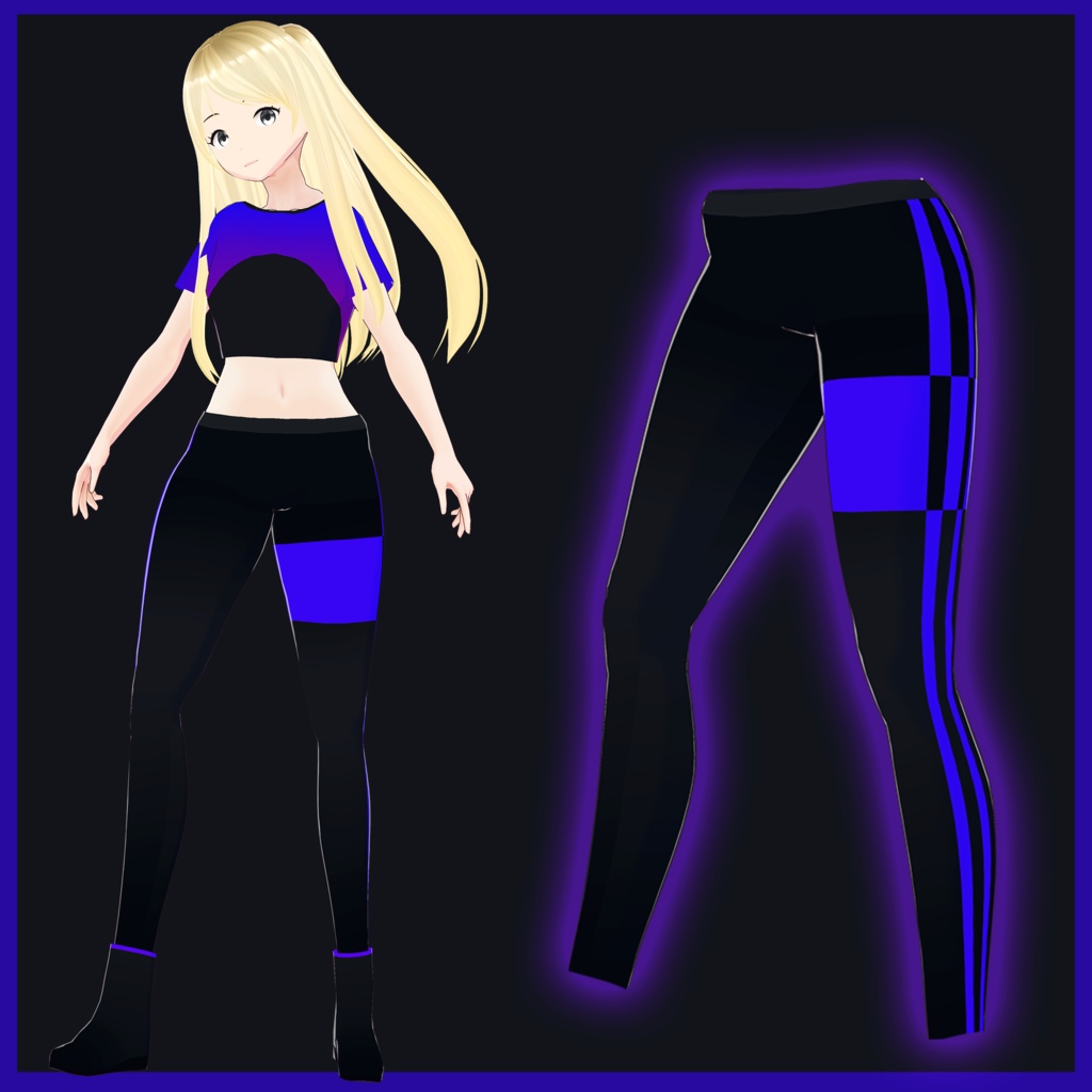 Simple Cyber Crop top & Leggings Pack