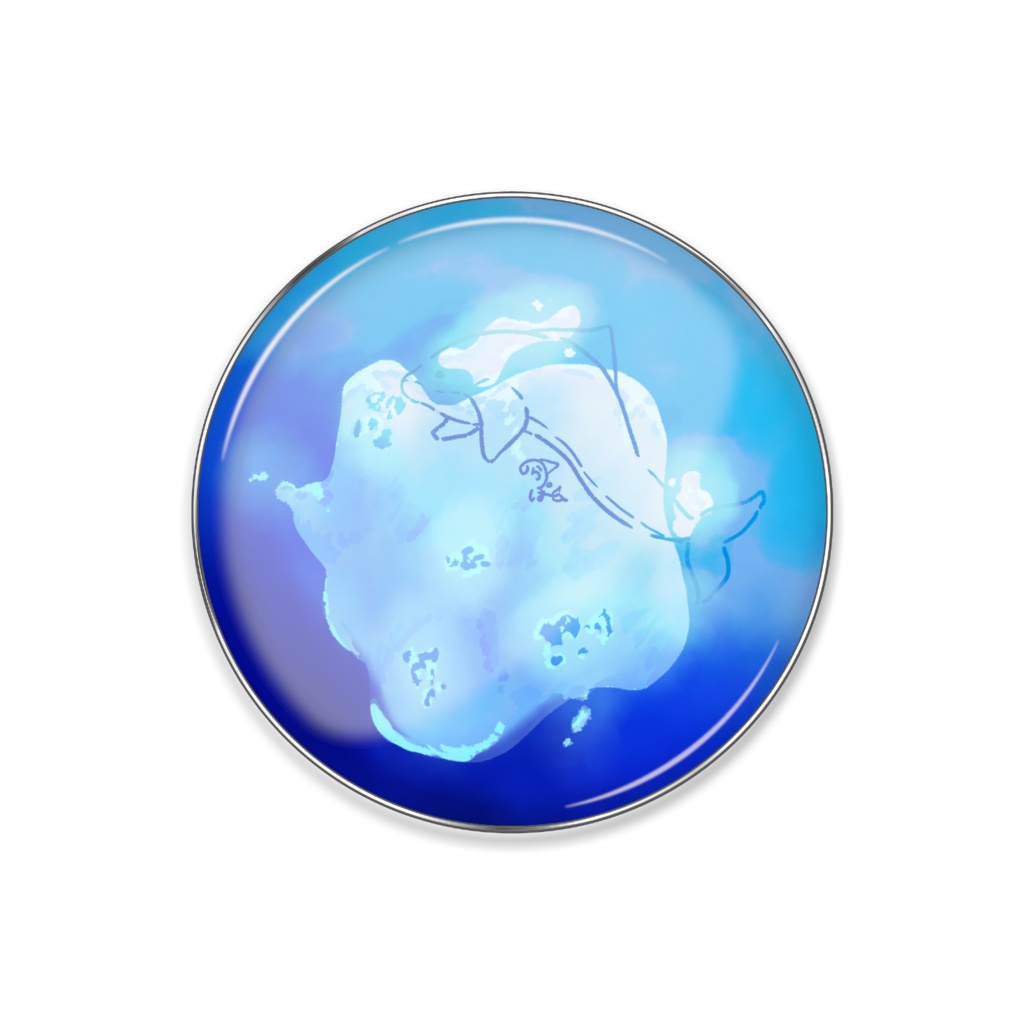 海の生き物ピンバッジ