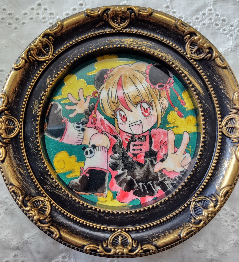 パンダっ子メイド(ミニ額)