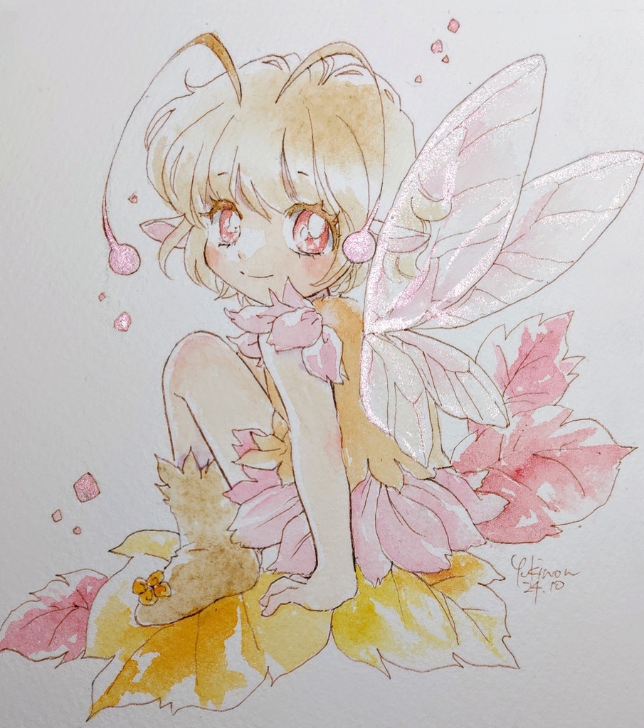 秋の妖精(ドローイング)
