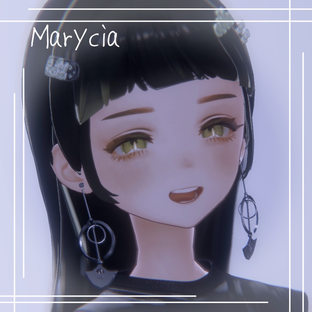 【VRC想定アクセサリー】上弦ピアス