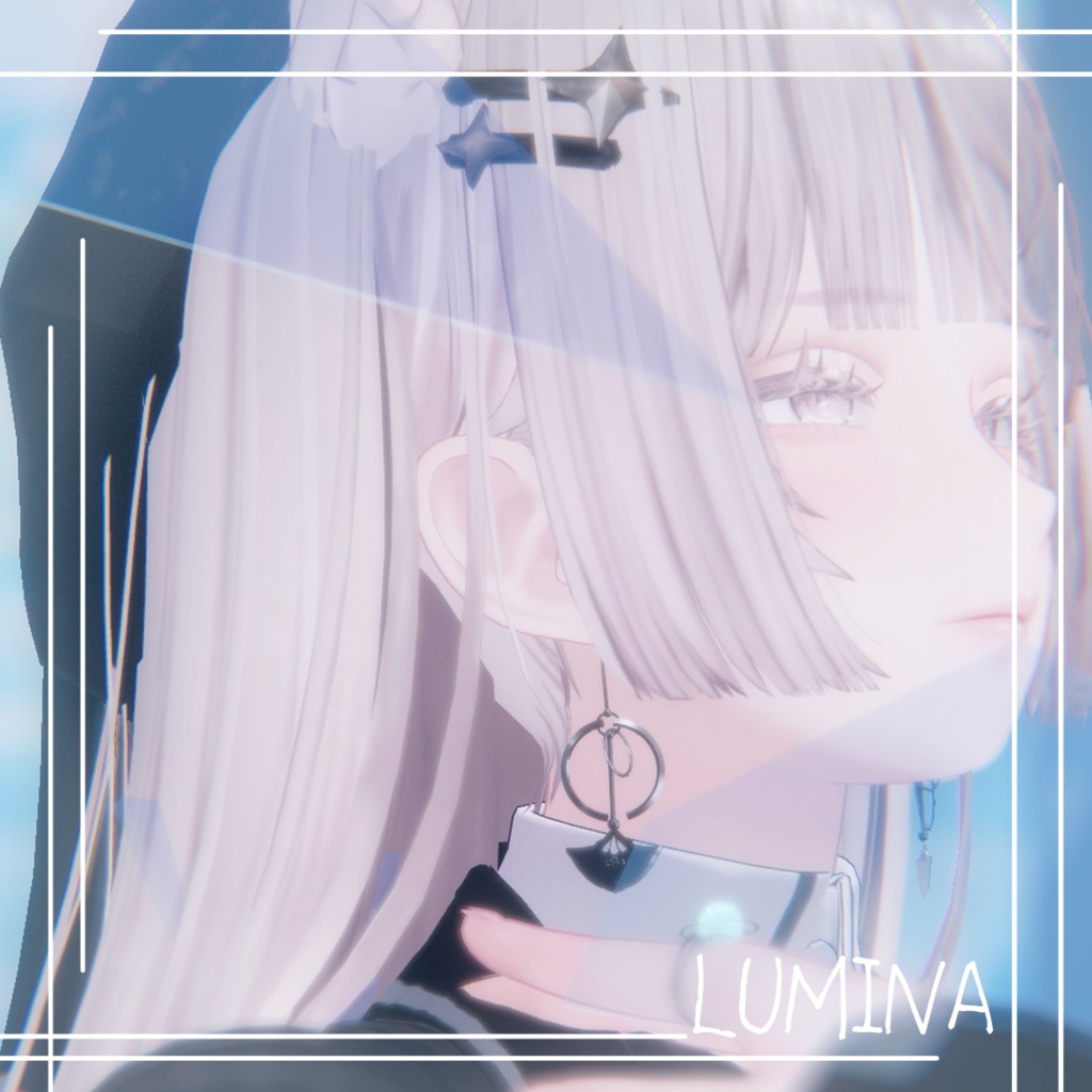 【VRC想定アクセサリー】上弦ピアス