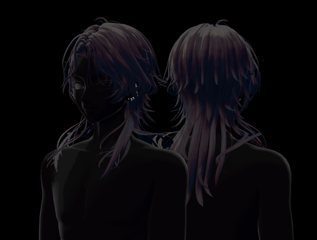 【VRC Hair】跳ねっ毛センターパート