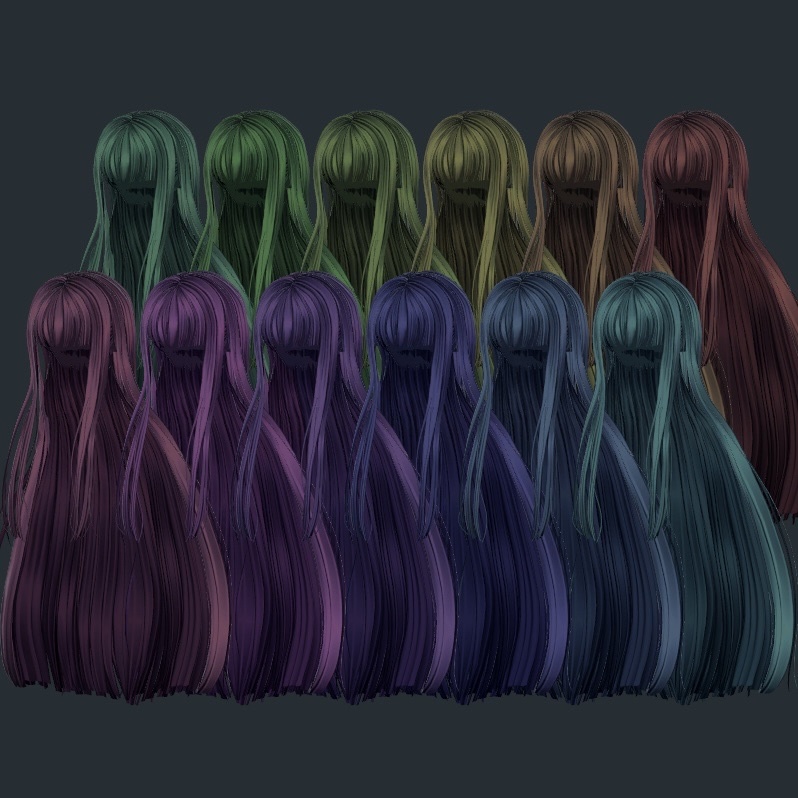 【VRC Hair】Blunt fringe hair