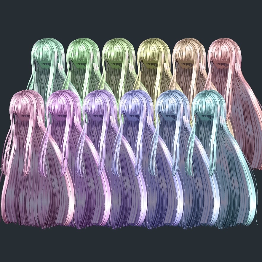 【VRC Hair】Blunt fringe hair